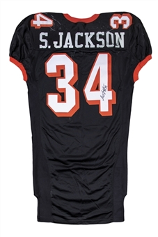 2002 Steven Jackson Game Used & Signed Oregon State Beavers Home Jersey (Beckett)